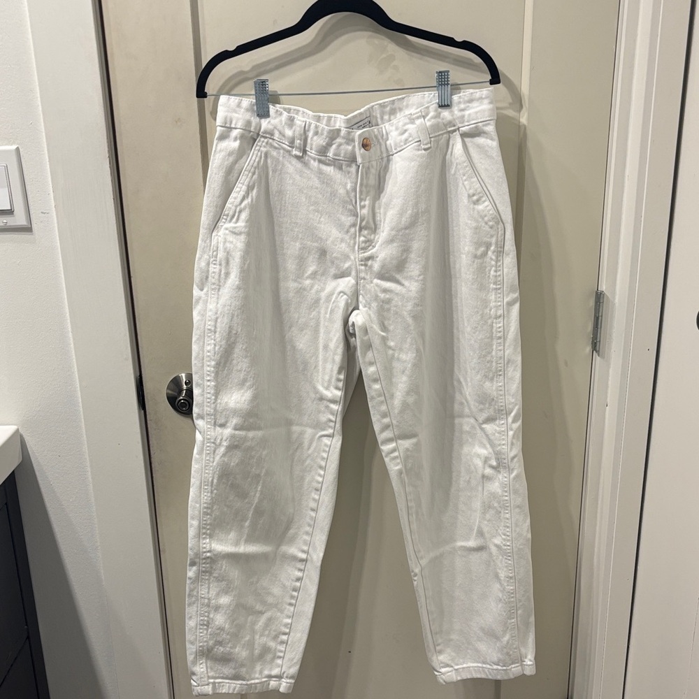 Zara White Ankle Length Denim